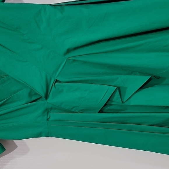 Anthropologie Maeve Green Asymmetrical Dress Size 0 Emerald Green - Picture 3 of 6